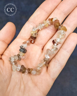 Rutilated Quartz Gemchip Bracelet