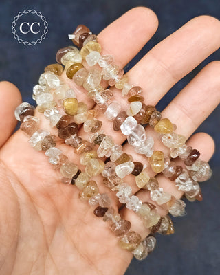 Rutilated Quartz Gemchip Bracelet