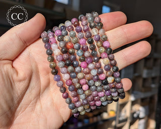 Sapphire Multi Coloured 6mm Beaded Bracelets on hand