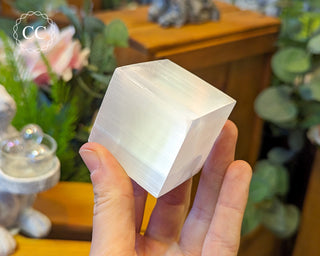 Satin Spar (Selenite) Cube