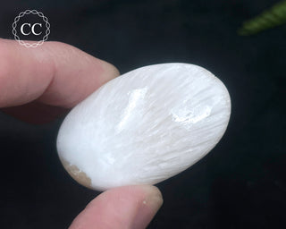 Scolecite with Stilbite Palm Stone #4