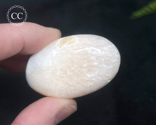 Scolecite with Stilbite Palm Stone #4