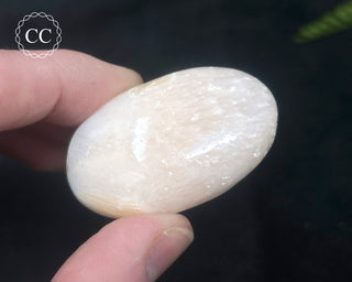 Scolecite with Stilbite Palm Stone #4