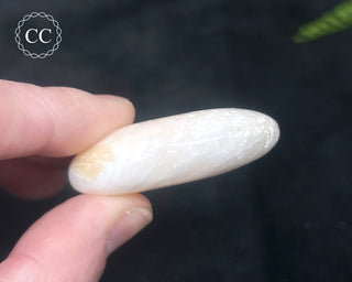 Scolecite with Stilbite Palm Stone #4