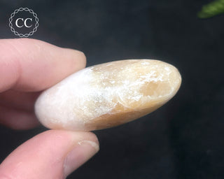 Scolecite with Stilbite Palm Stone #6