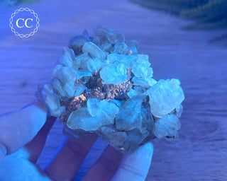Selenite Cluster - UV Reactive #1