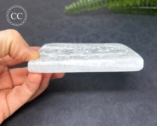 Selenite Plate - Tree of Life