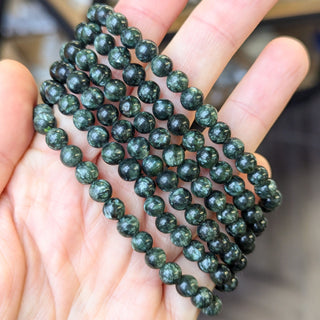 Seraphinite 6mm Beaded Bracelet