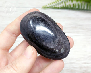 Silver Sheen Obsidian Chunky Palmstone #2