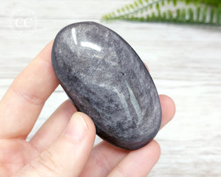 Silver Sheen Obsidian Chunky Palmstone #3