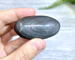 Silver Sheen Obsidian Chunky Palmstone #8