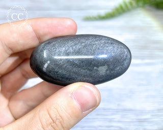 Silver Sheen Obsidian Chunky Palmstone #8