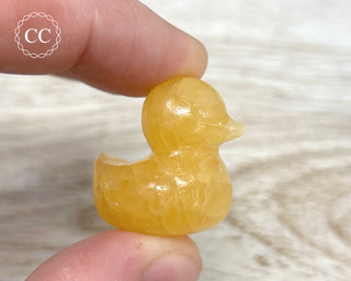 Small Orange Calcite Duck