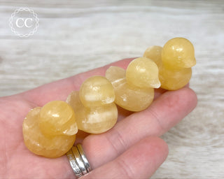 Small Orange Calcite Duck