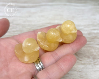 Small Orange Calcite Duck