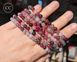Pink Spinel Beaded Bracelet
