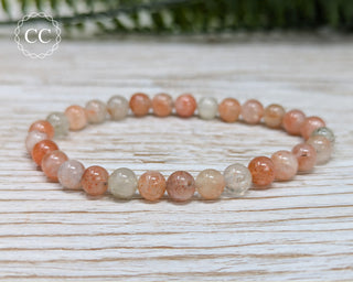 Sunstone 6mm Beaded Bracelet