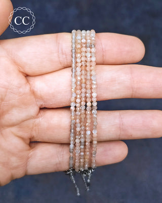 Sunstone & Moonstone Faceted Bracelet