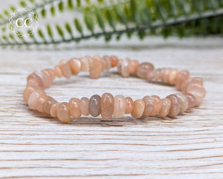 Sunstone Moonstone Gemchip Bracelet