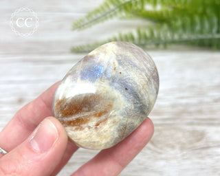 Sunstone & Moonstone Palm Stone #13