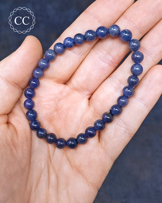 Tanzanite Beaded Bracelet - 6mm