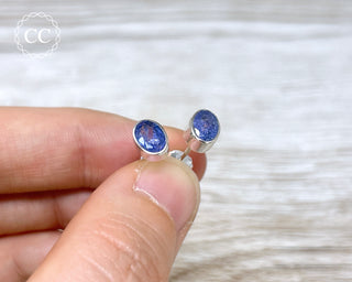 Tanzanite Silver Earrings #4