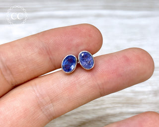 Tanzanite Silver Earrings #4
