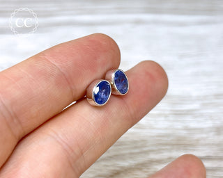 Tanzanite Silver Earrings #4