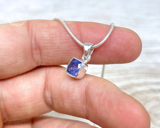 Tanzanite Faceted Silver Necklace #2