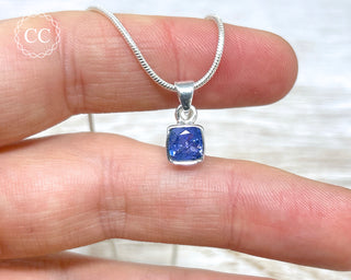 Tanzanite Faceted Silver Necklace #2