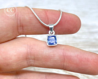 Tanzanite Faceted Silver Necklace #2