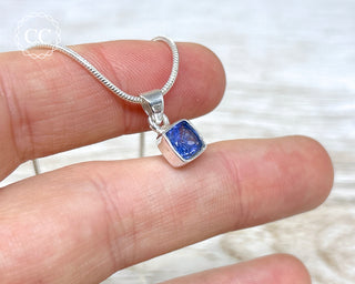 Tanzanite Faceted Silver Necklace #2