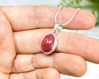 Thulite Silver Necklace #2