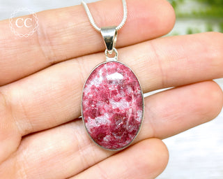 Thulite Silver Necklace #1