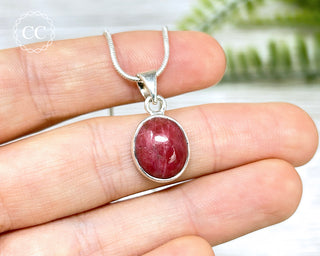 Thulite Silver Necklace #2