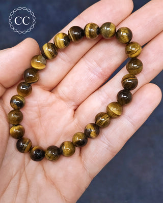 Tigers Eye 8mm Beaded Bracelet