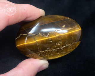 Tigers Eye Chunky Palm Stone #1