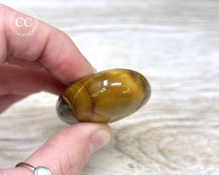 Tigers Eye Chunky Palm Stone #1