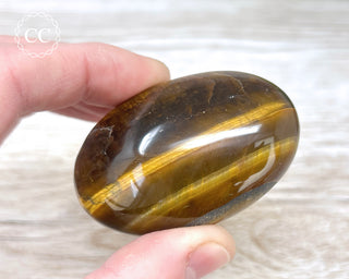 Tigers Eye Chunky Palm Stone #3