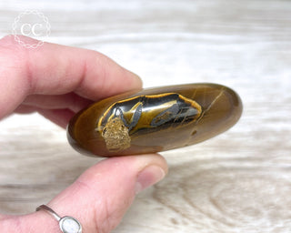 Tigers Eye Chunky Palm Stone #1