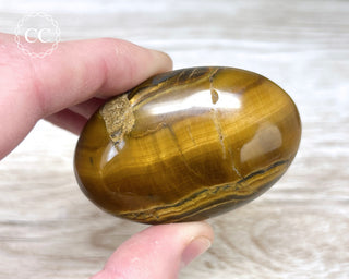 Tigers Eye Chunky Palm Stone #1