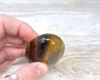 Tigers Eye Chunky Palm Stone #7