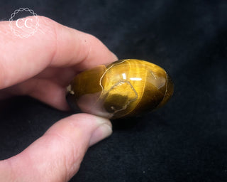 Tigers Eye Chunky Palm Stone #1