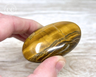 Tigers Eye Chunky Palm Stone #1