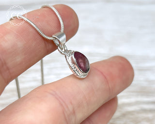 Pink Tourmaline Silver Necklace #1