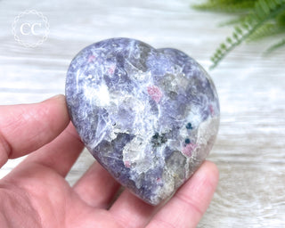Unicorn Stone (Lepidolite & Pink Tourmaline) Heart #5