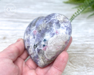 Unicorn Stone (Lepidolite & Pink Tourmaline) Heart #5