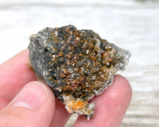 Vanadinite on Black Baryte #11