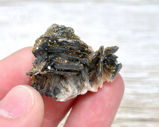 Vanadinite on Black Baryte #14