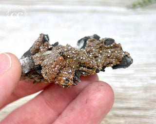 Vanadinite on Black Baryte #2
